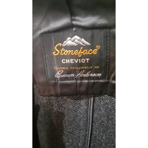Barron Anderson Overcoat Men’s XL Stoneface Cheviot Virgin Wool - Picture 2 of 7
